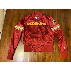 Washington Redskins Satin Bomber Starter Jacket Mens Small